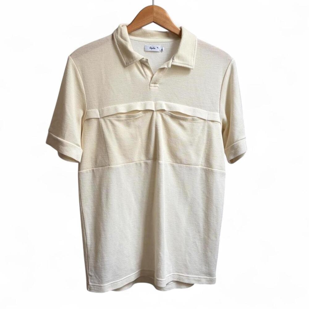 Rapha Classic Wool Utility Polo Shirt Men’s L Cream Mens L Preppy Minimalist